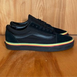 Womens 7 Vans Off The Wall Old Skool Sneakers Reggae SEF1074
